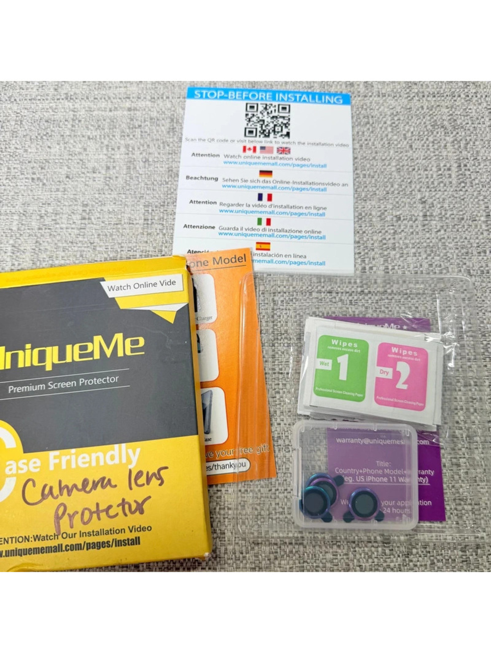 iPhone Camera Lens Protector Premium Screen Camera Glass Installation Kit